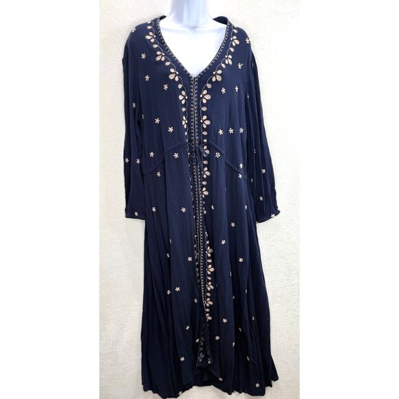 Natural Life Women's Brae Embroidered Midi Dress Size XL NWT - Picture 2 of 11